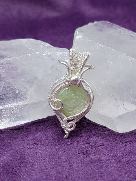 Green Kyanite in Sterling Silver