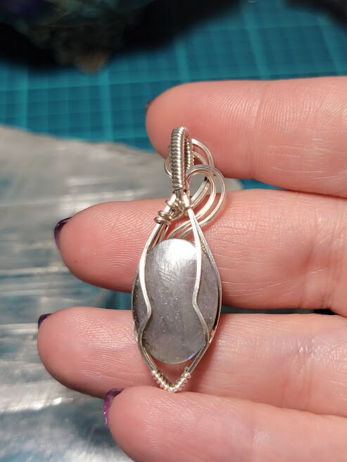 Purple Flash Labradorite in Sterling Silver