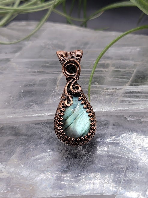 Labradorite in Antiqued Copper