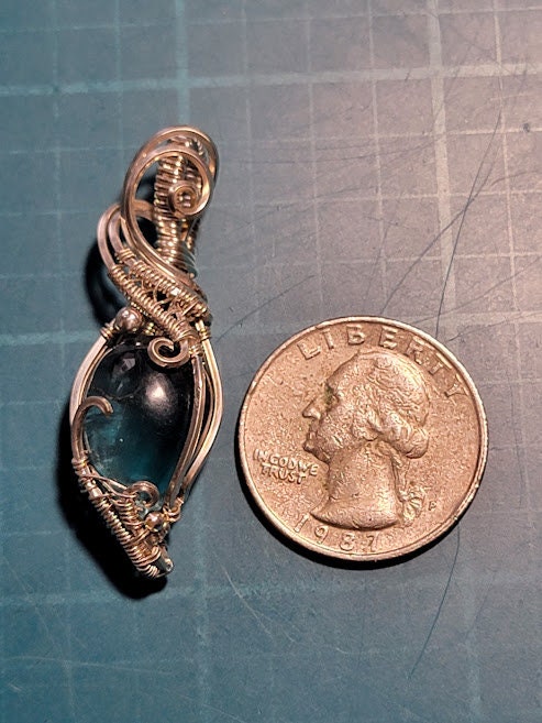 Blue Fluorite in Sterling Silver