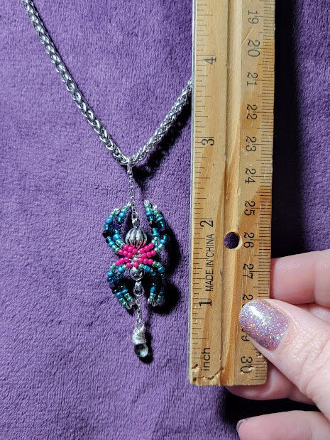 Helena - Beaded Spider Necklace