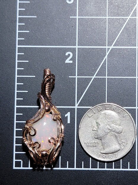 Natural Ethiopian Opal in 14k Rose Gold Filled