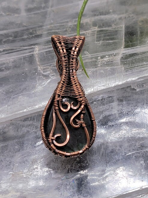 Labradorite in Antiqued Copper