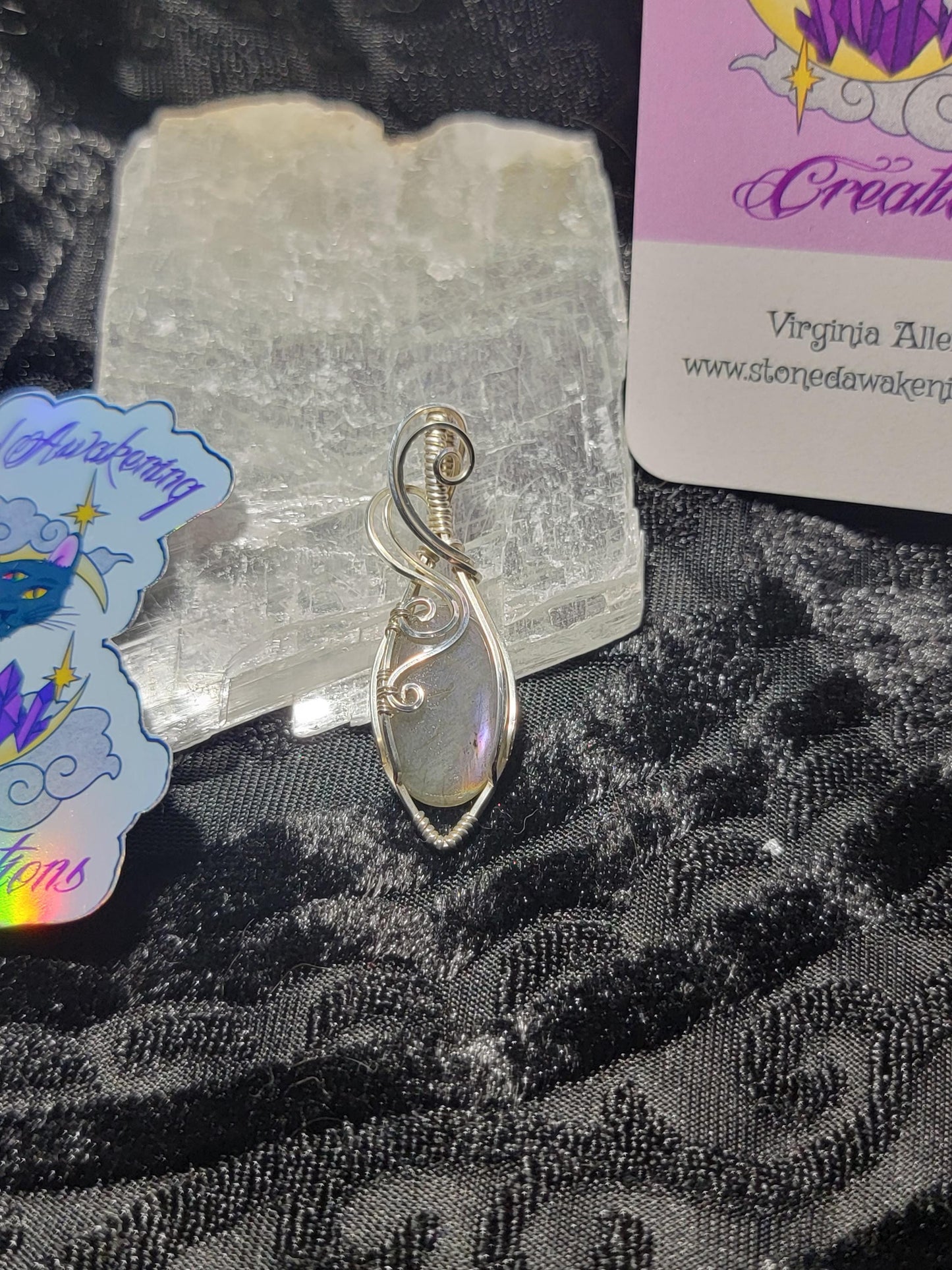 Purple Flash Labradorite in Sterling Silver