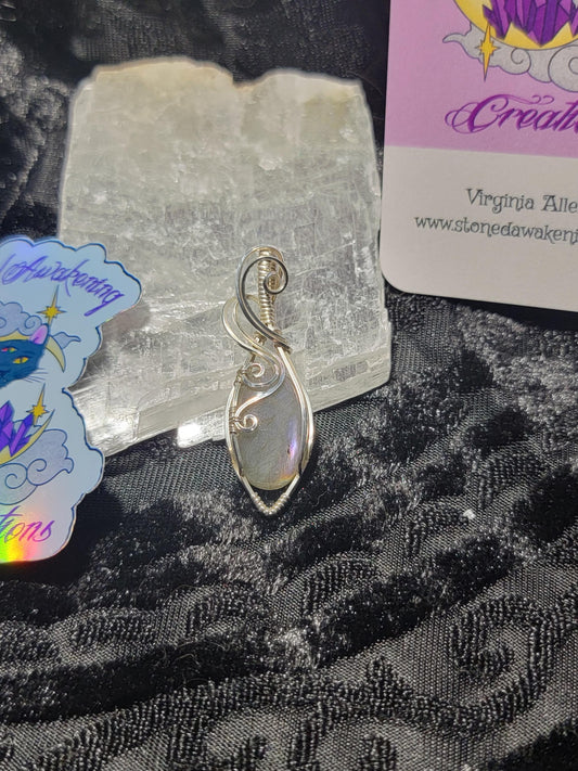 Purple Flash Labradorite in Sterling Silver
