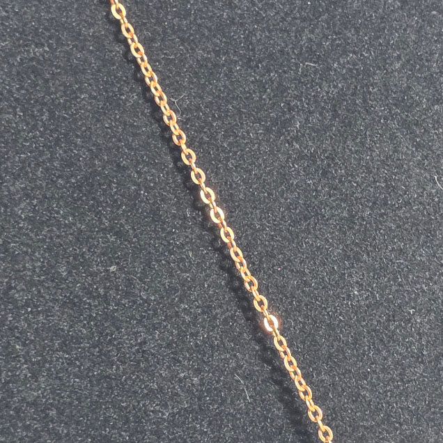 Peach Aventurine w/ Yellow Tourmaline in Antiqued Copper on 18" Chain