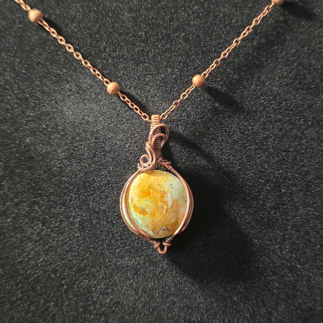 Serpentine in Antiqued Copper on 18.5" Satellite Chain