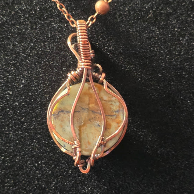 Serpentine in Antiqued Copper on 18.5" Satellite Chain