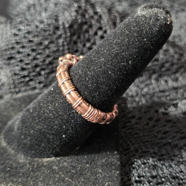 Moonstone in Antiqued Copper Size 9 Ring