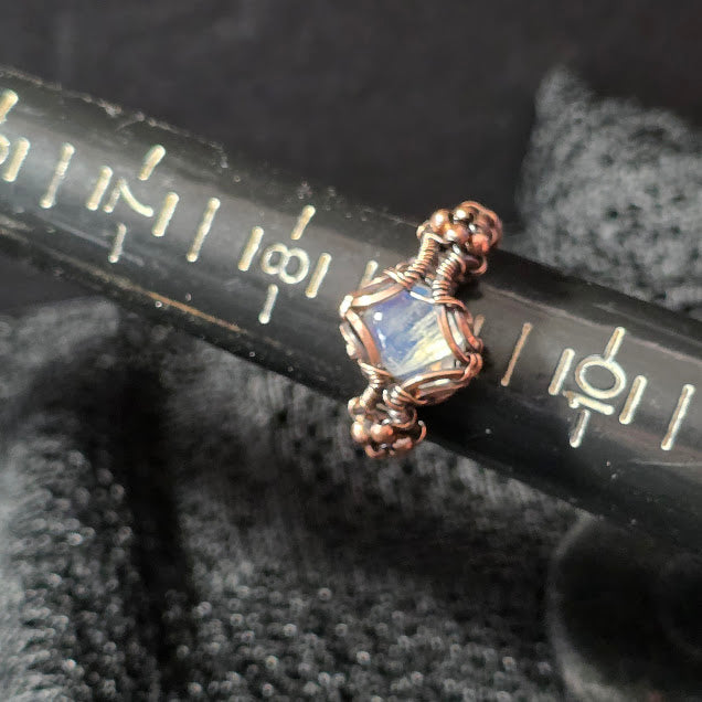 Moonstone in Antiqued Copper Size 9 Ring