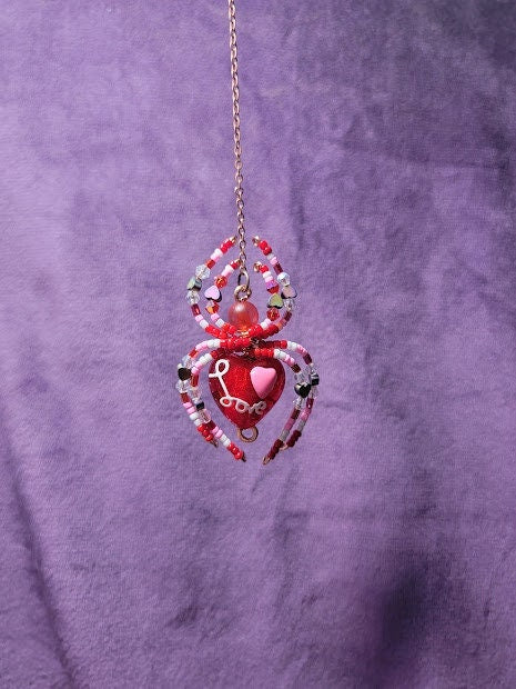 Valentina - Beaded Spider Ornament/Suncatcher - Window Hanging