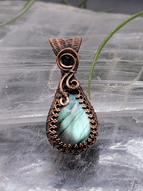 Labradorite in Antiqued Copper
