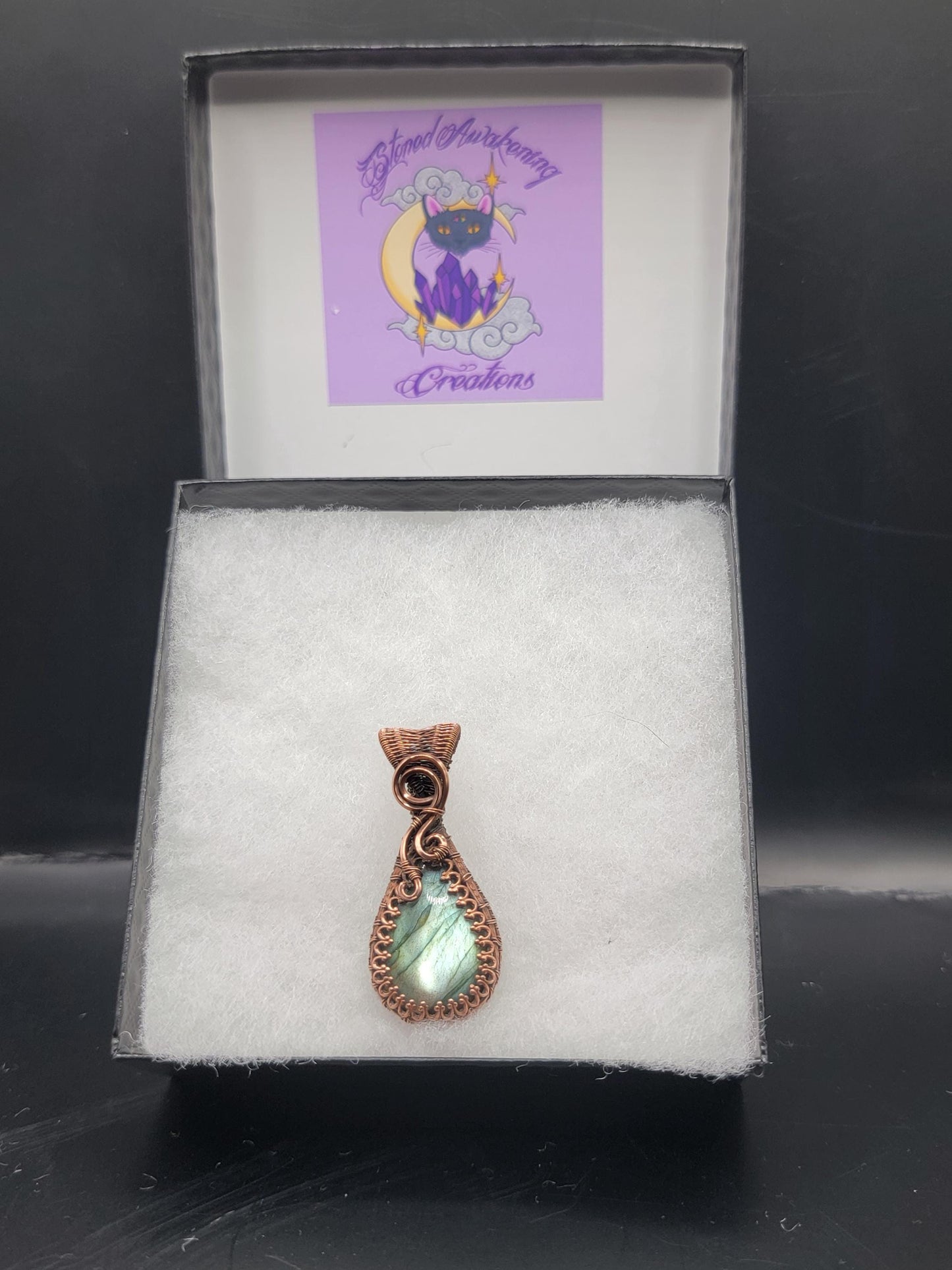 Labradorite in Antiqued Copper
