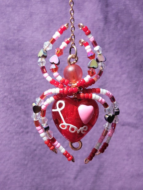 Valentina - Beaded Spider Ornament/Suncatcher - Window Hanging