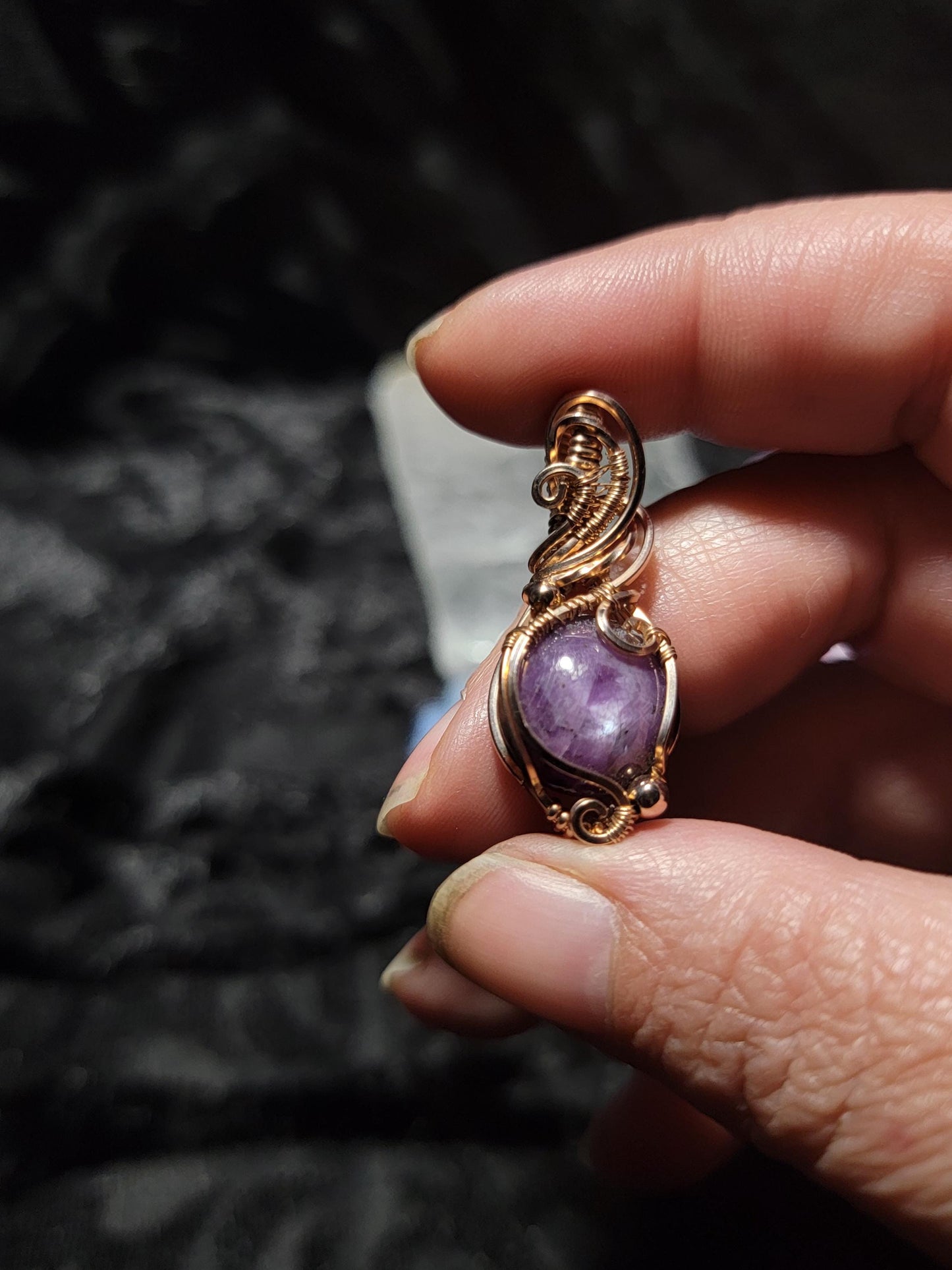 Star Ruby in 14k Rose Gold Filled Wire