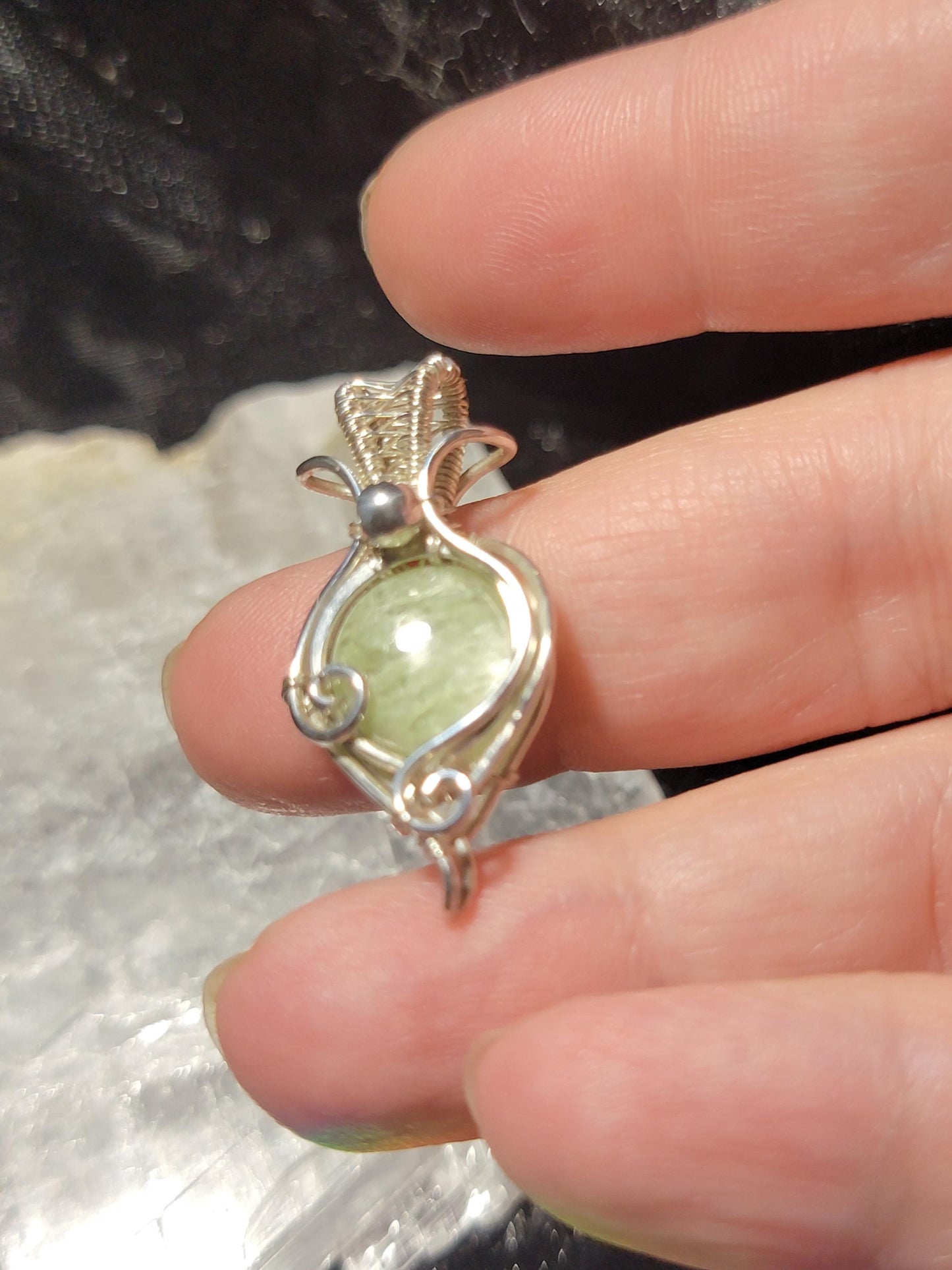 Green Kyanite in Sterling Silver