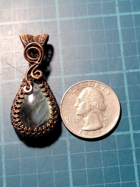 Labradorite in Antiqued Copper