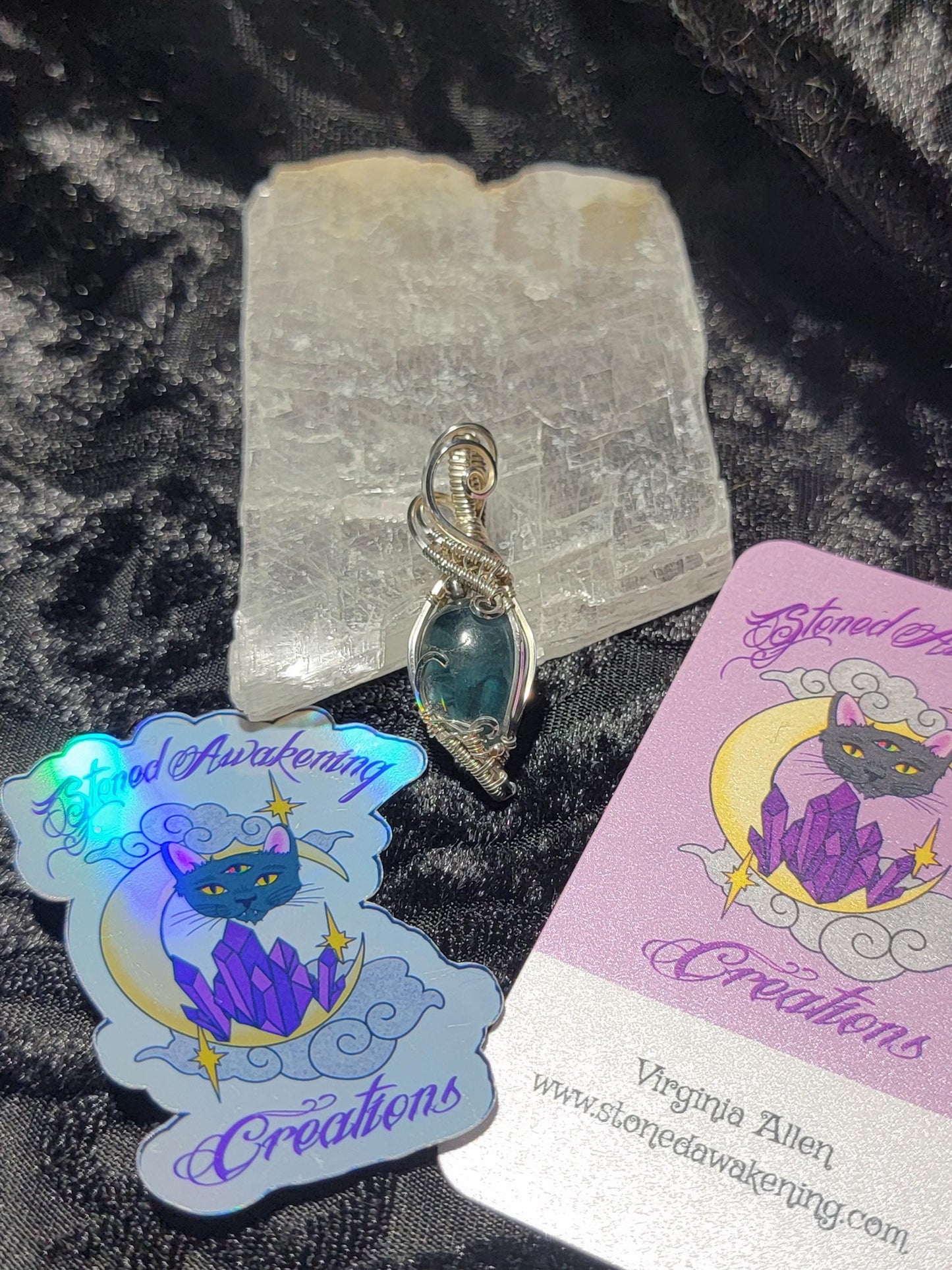 Blue Fluorite in Sterling Silver