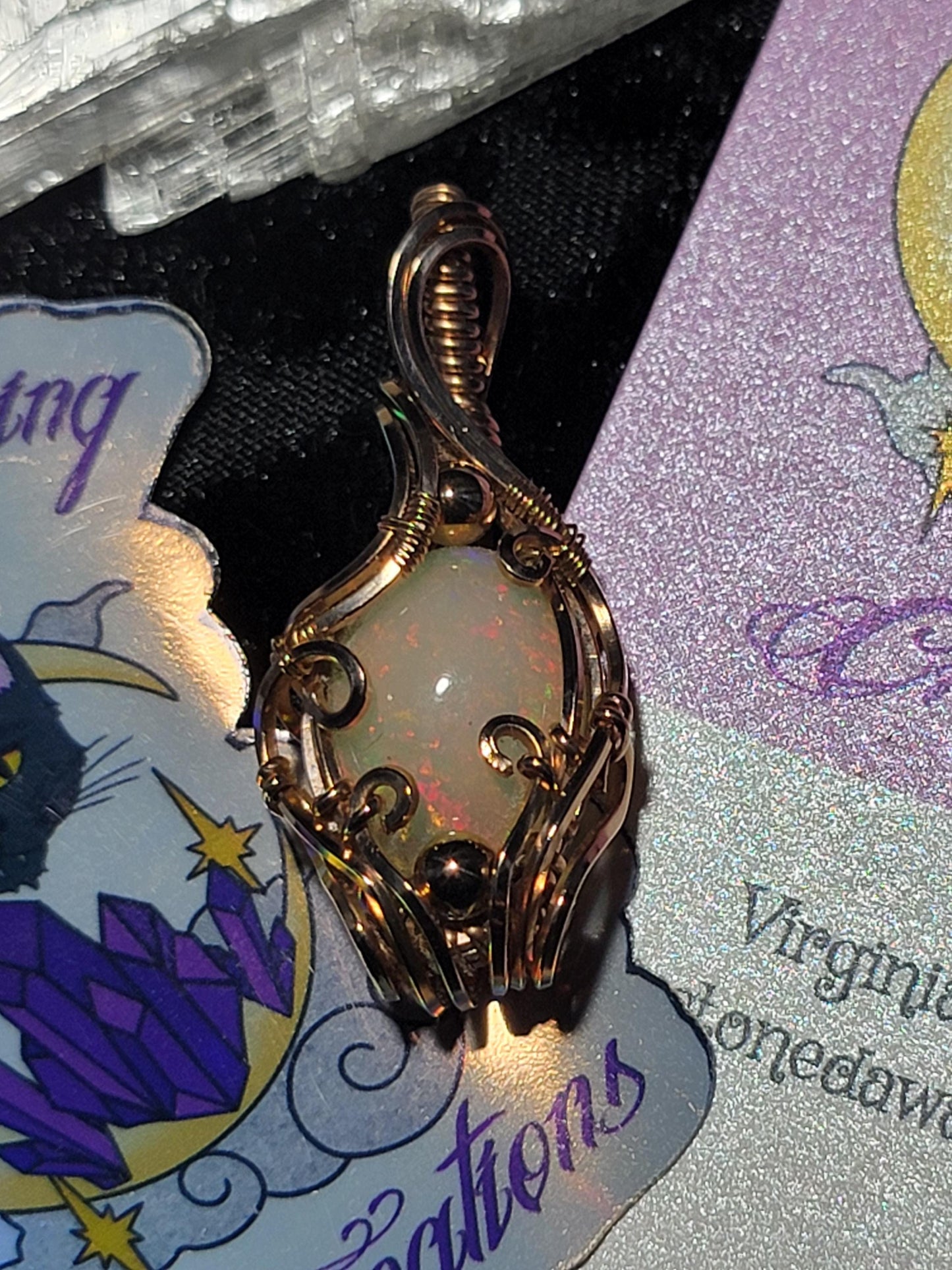 Natural Ethiopian Opal in 14k Rose Gold Filled