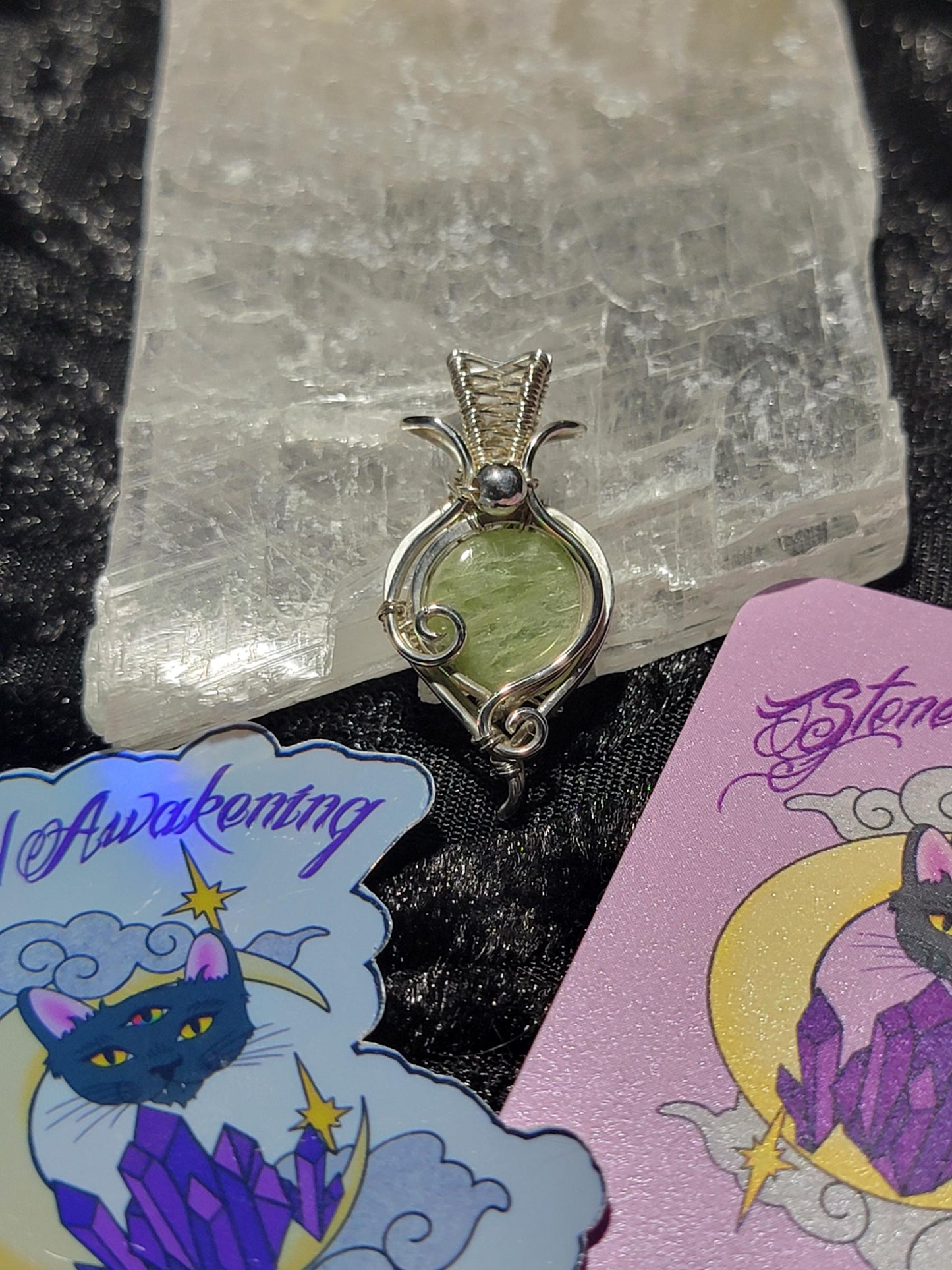 Green Kyanite in Sterling Silver