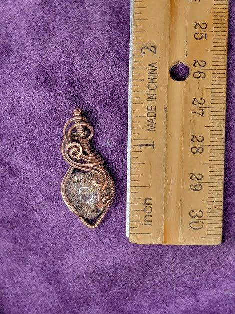 Garden Quartz Heart in Antiqued Copper