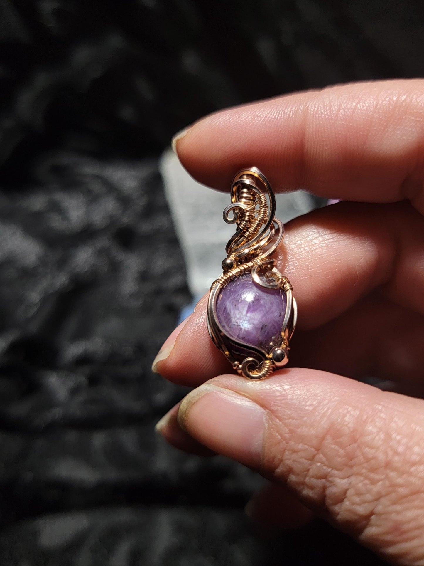 Star Ruby in 14k Rose Gold Filled Wire