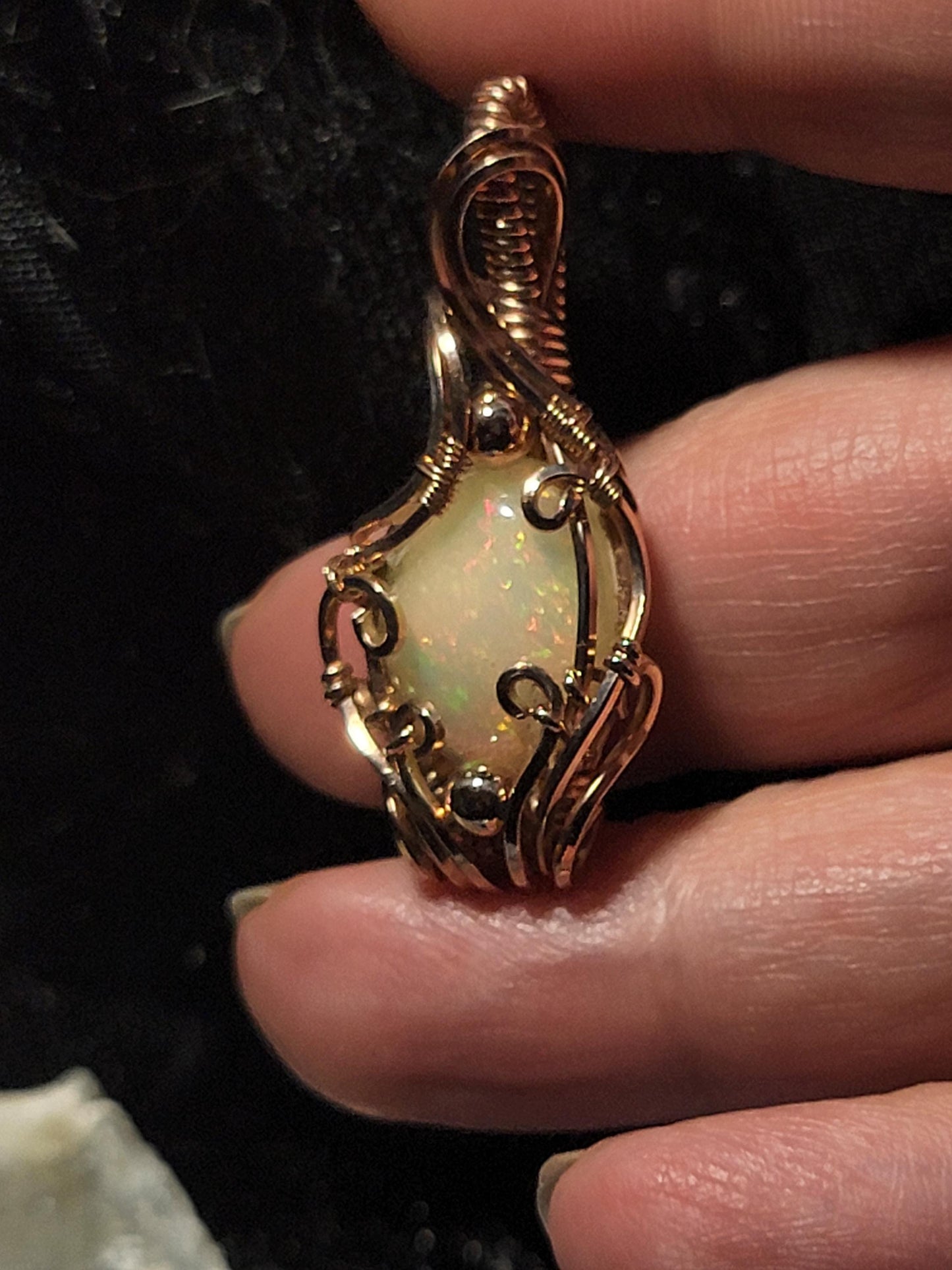 Natural Ethiopian Opal in 14k Rose Gold Filled