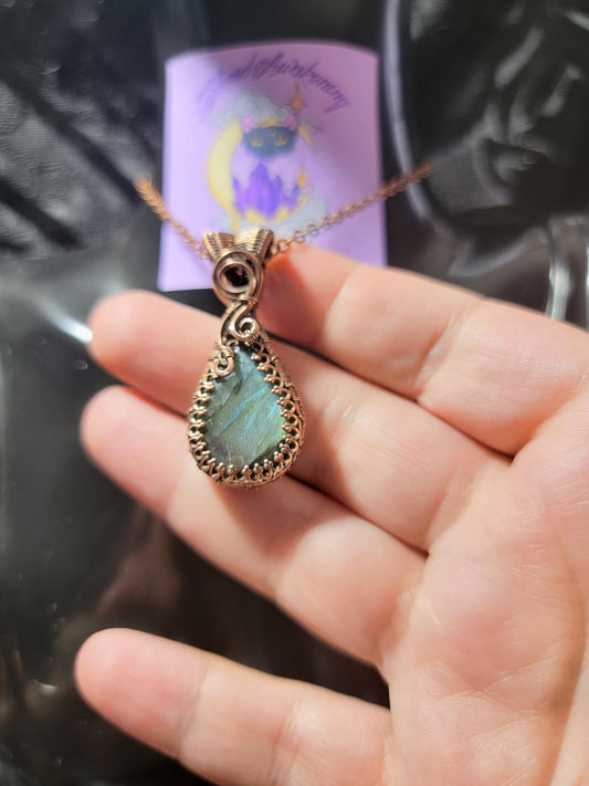 Labradorite in Antiqued Copper