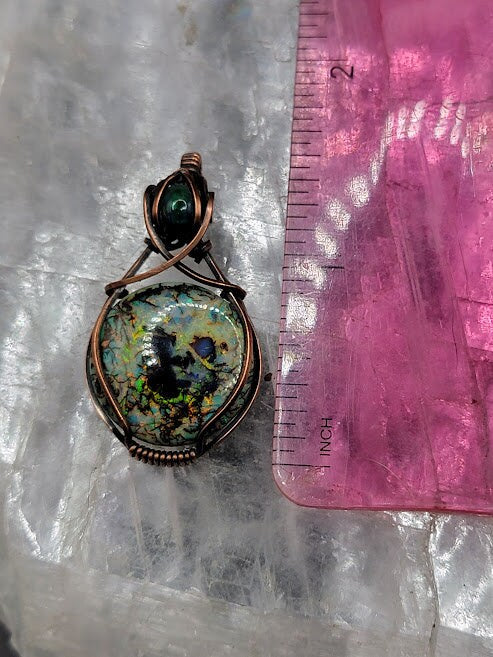 Sterling Opal w/ Black Ethiopian Opal in Antiqued Copper