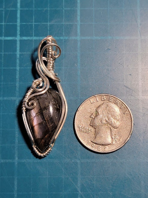 Purple Flash Labradorite in Sterling Silver