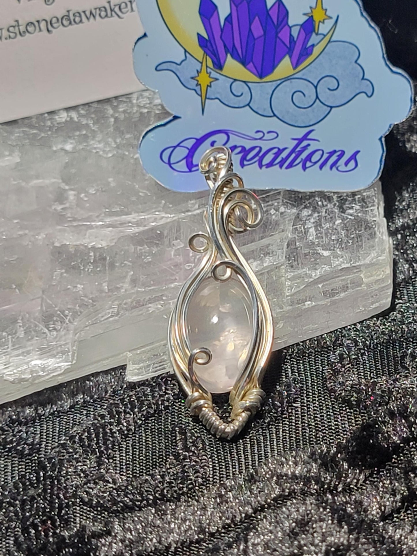 Rose Quartz in Sterling Silver