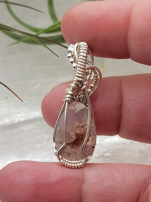 Scenic Mexican Fire Opal in Sterling Silver