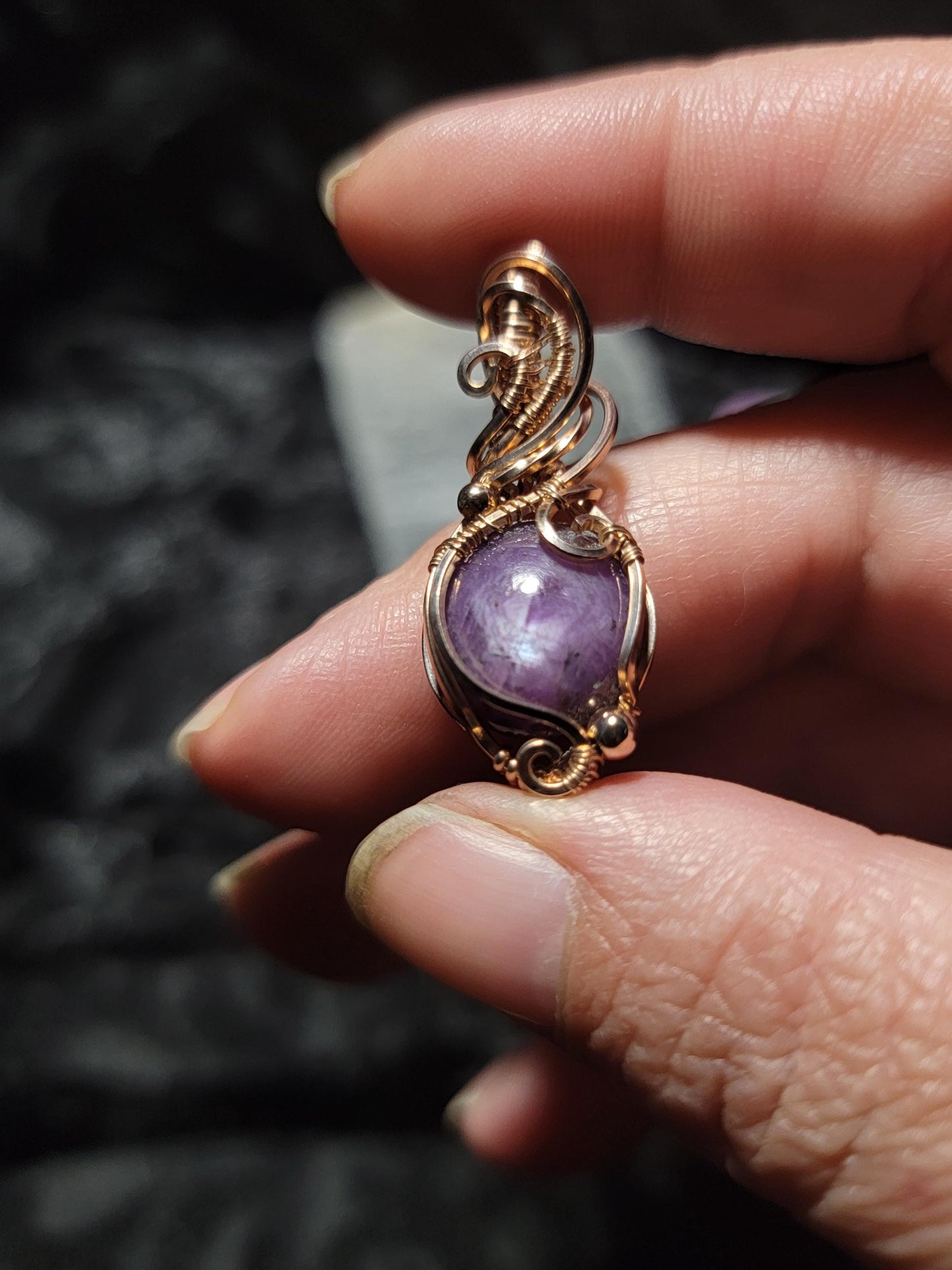 Star Ruby in 14k Rose Gold Filled Wire