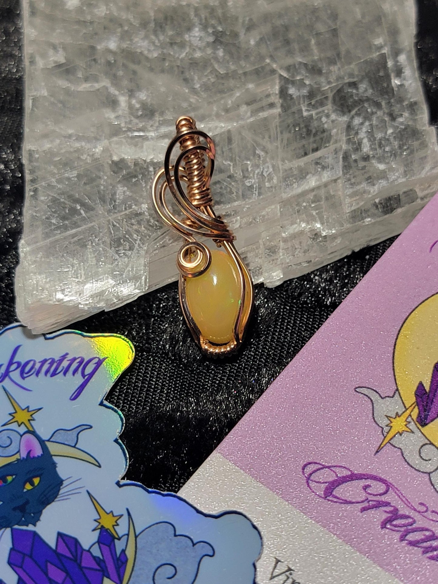 Natural Ethiopian Opal in 14k Rose Gold Filled