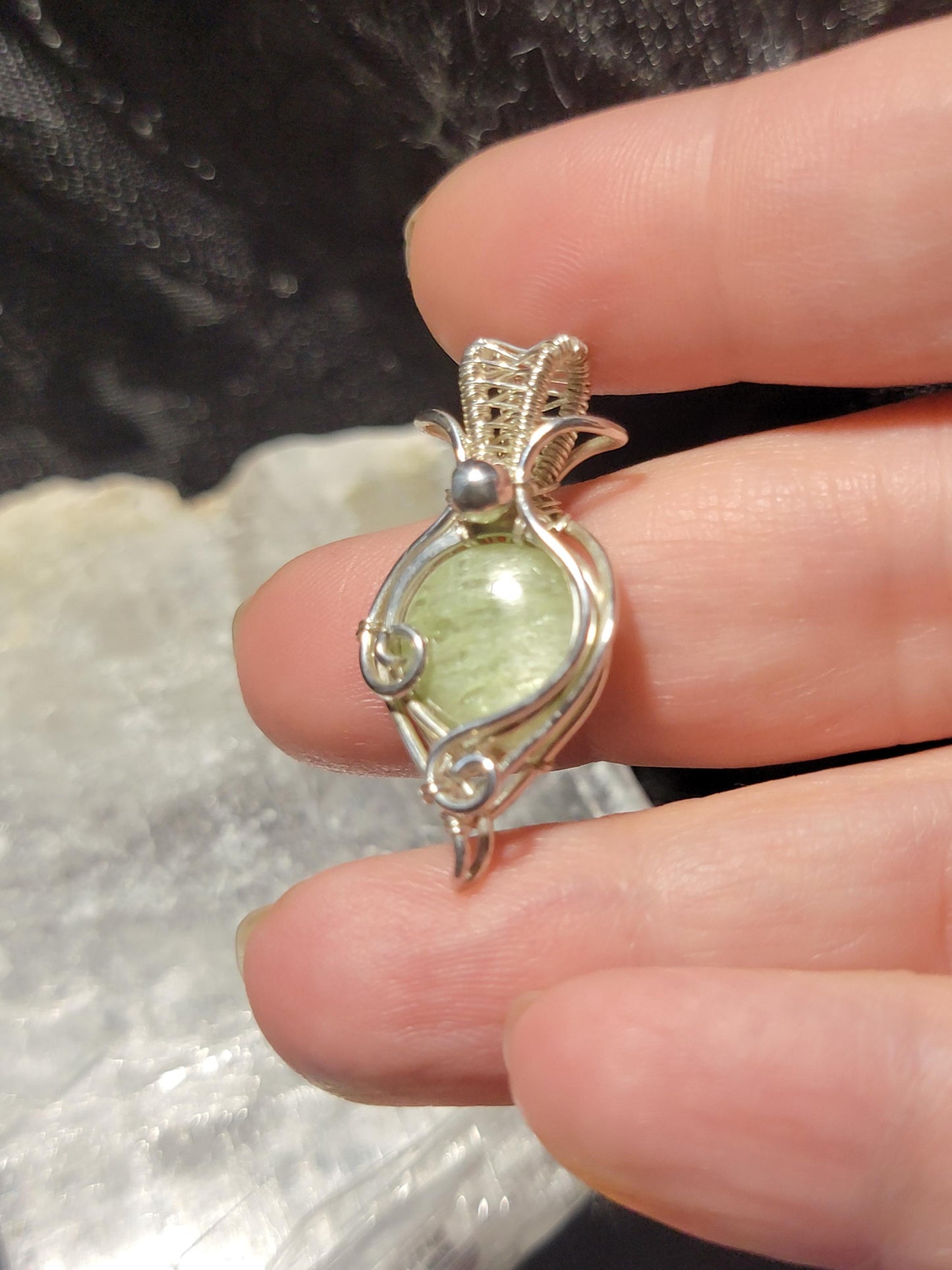 Green Kyanite in Sterling Silver