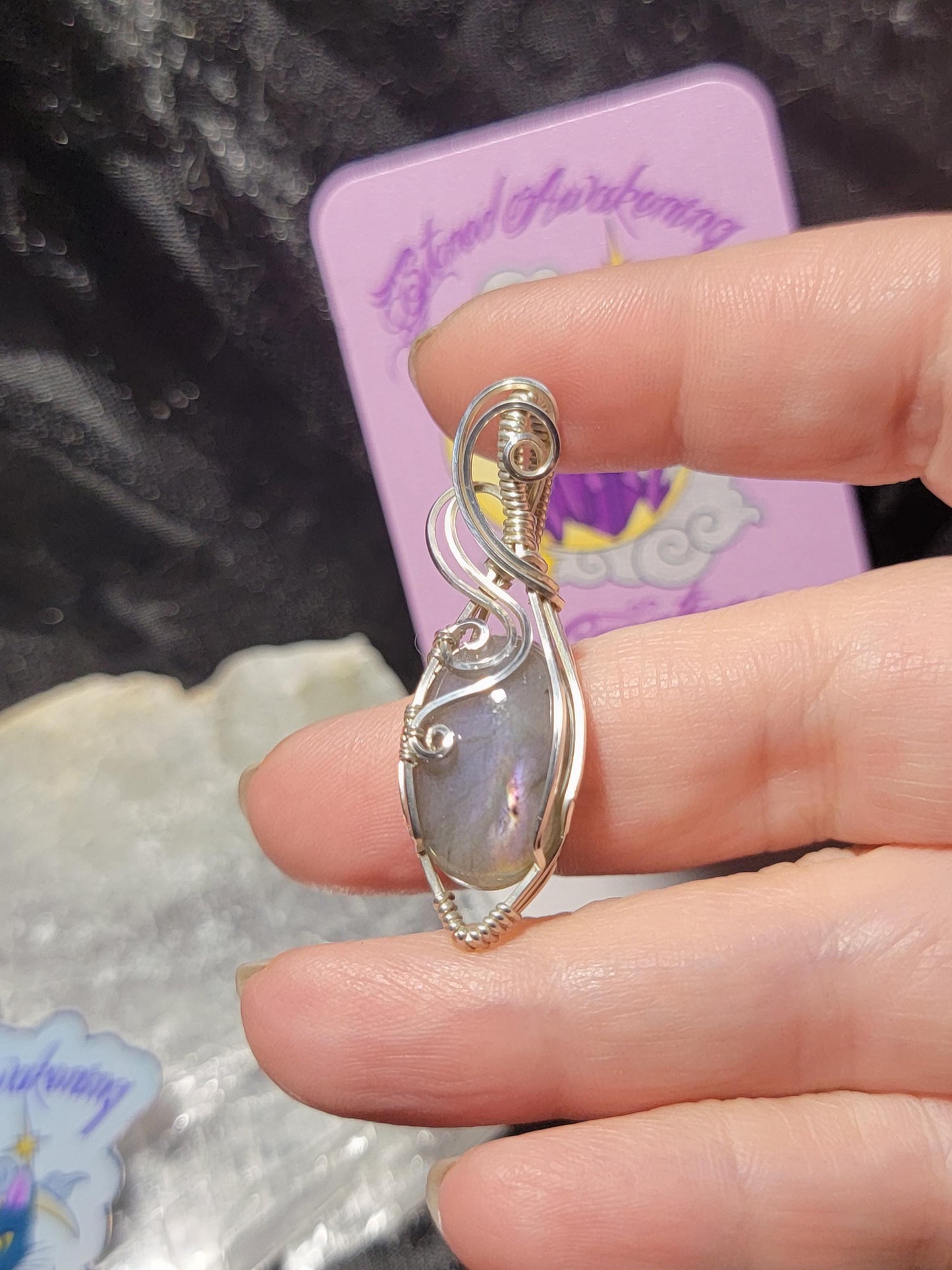 Purple Flash Labradorite in Sterling Silver