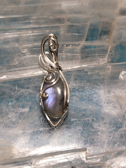 Purple Flash Labradorite in Sterling Silver