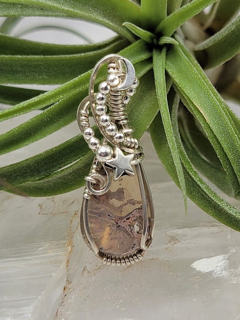 Scenic Mexican Fire Opal in Sterling Silver