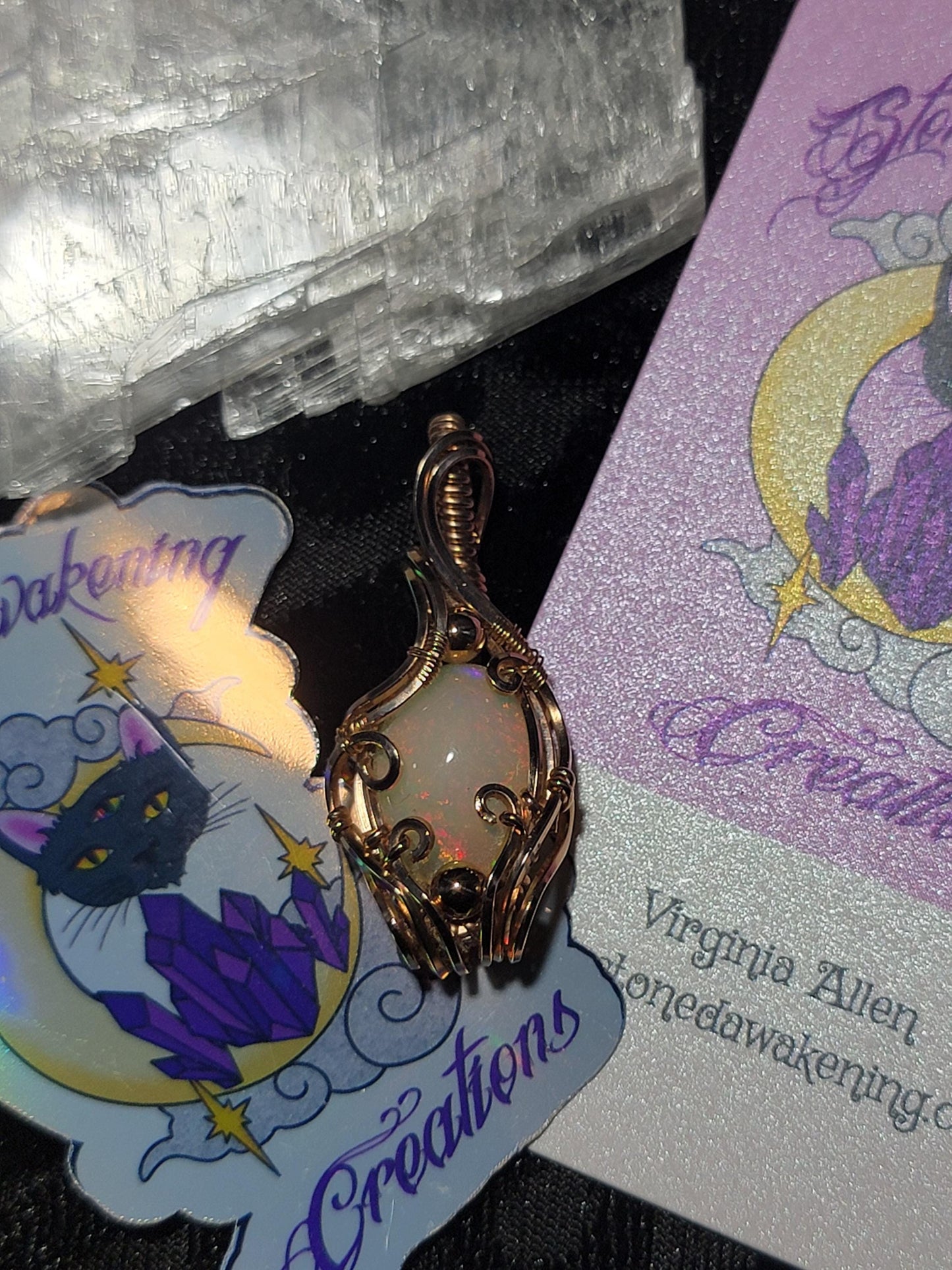 Natural Ethiopian Opal in 14k Rose Gold Filled