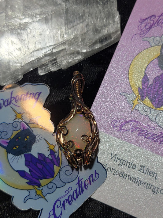 Natural Ethiopian Opal in 14k Rose Gold Filled